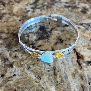 Elegant Silver and Blue Gemstone Bracelet